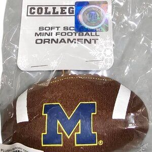 Michigan Wolverines Soft Mini Football Ornament Collectible New NCAA Licensed